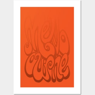 Melbourne lettering - Orange Posters and Art